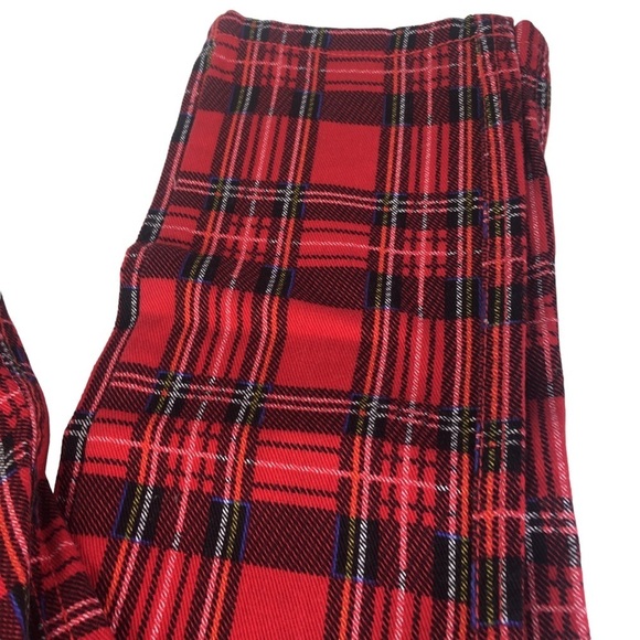 Vintage Connection 18 Tartan Red Plaid Skinny Pants 28 Waist Dark Academia - Picture 5 of 9